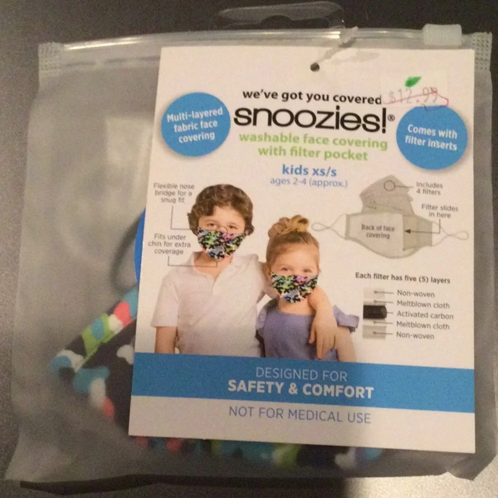 Washable Face Covering with Filter Pocket Kids